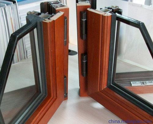 【LJ68】铝木复合实木欧标槽外平开系统窗